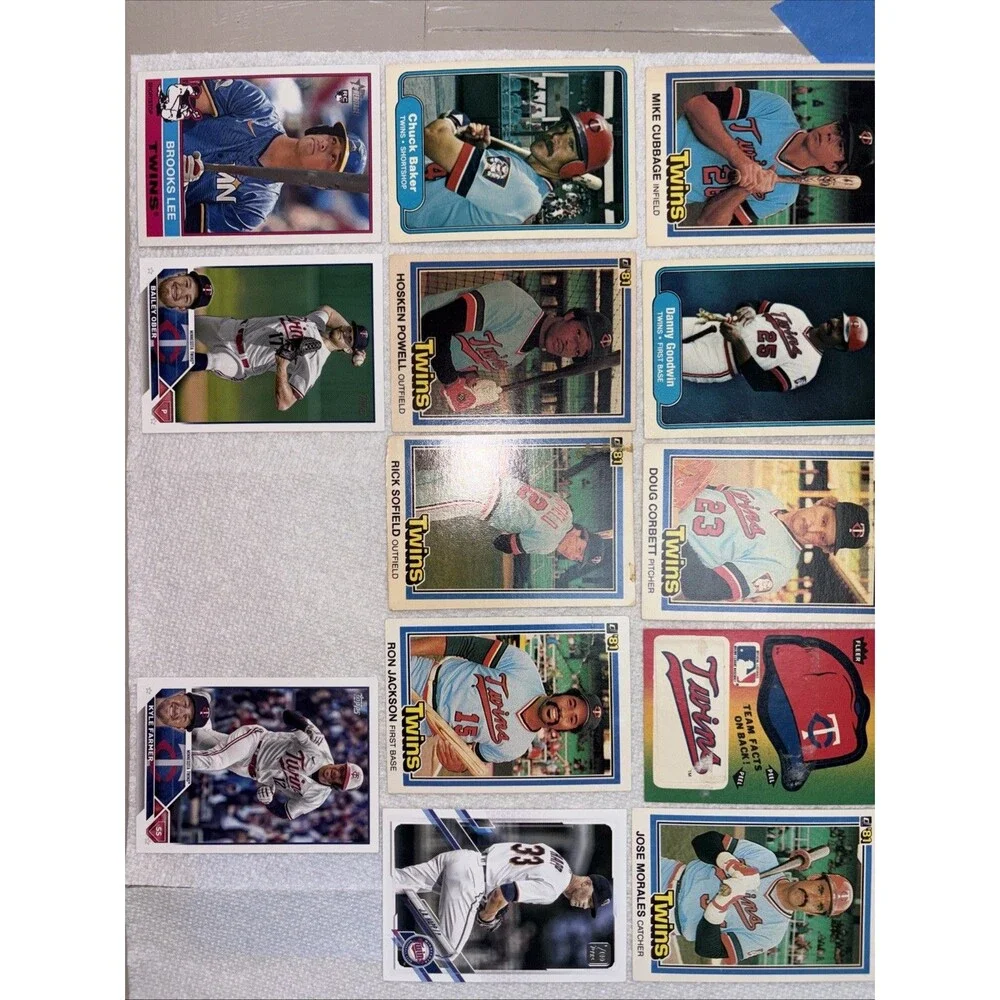 Minnesota Twins Card Lot + Brooks Lee + Ober + Cubbage – 14 Cards